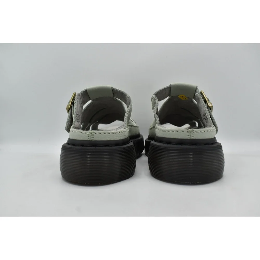 Dr. Martens Maxxy Slide Women 9 Sage Green Platform Fisherman Sandals NWB